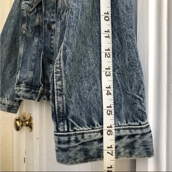 NWT Gap Teens Medium Washed Oversized Denim Jacket Size Large 10.
